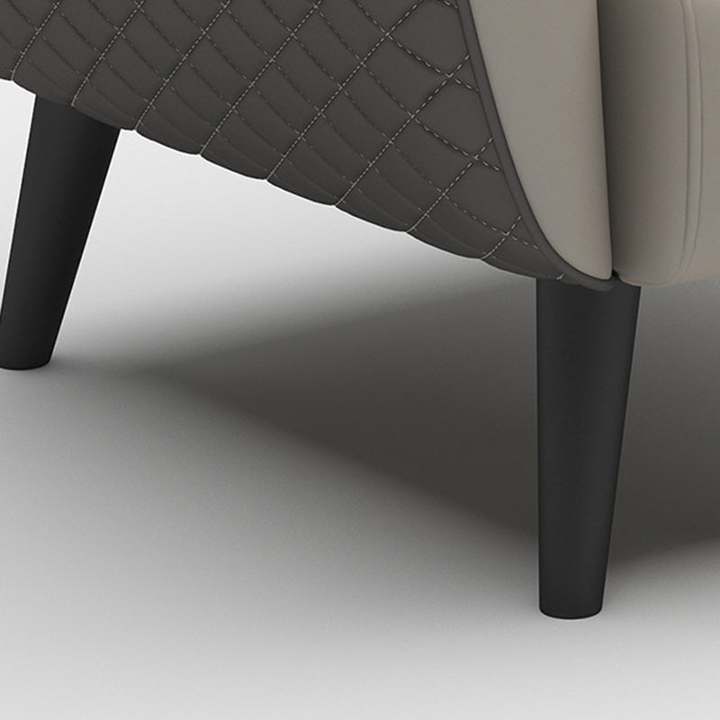 31.49 "D x 33.46" H Sofá de cuero con brazo acampanado para sala de estar para sala de estar