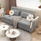 Sofá de cama de cama convertible con brazo inclinado contemporáneo con almacenamiento en gris