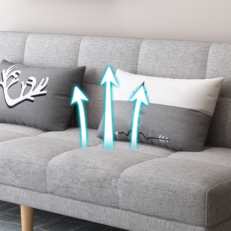 コンテンポラリービスケットバックコンバーチブルアームレスの静止ソファ