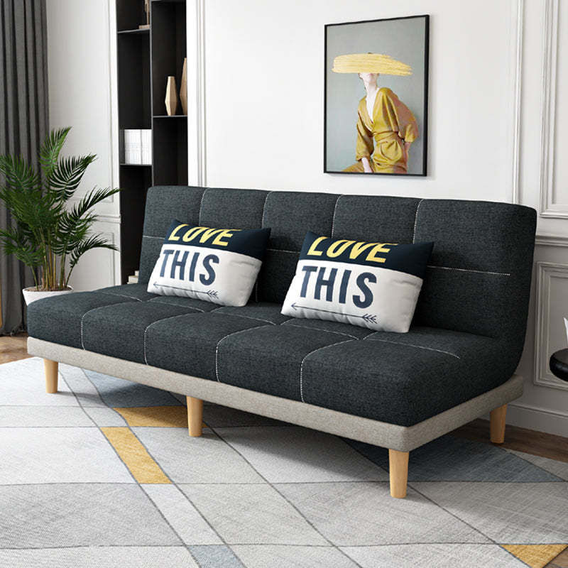 コンテンポラリービスケットバックコンバーチブルアームレスの静止ソファ