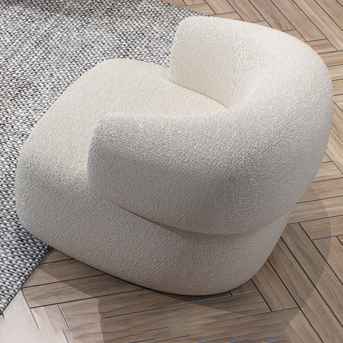 Beige Contemporary Standard Armless Sofa Curved Sofa for Living Room, Apartment Clearhalo 'furn' 'furn_sofas' 'Furniture' 'Living Room Furniture' 'Sofa' 'sofas' 5162741