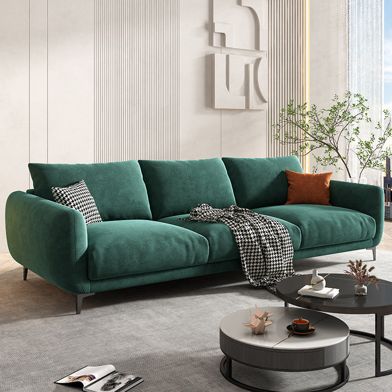 Sofá de 3 plazas de almohada con brazo cuadrado para sala de estar 35.43 "alto