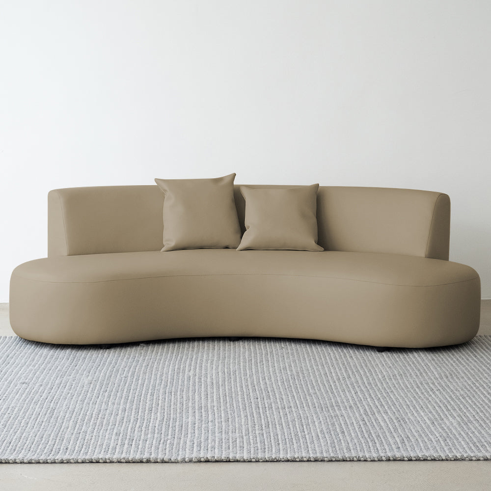 Contemporary Standard Armless Sofa Curved Sofa for Living Room, Apartment