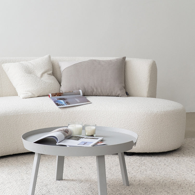 Contemporary Standard Armless Sofa Curved Sofa for Living Room, Apartment