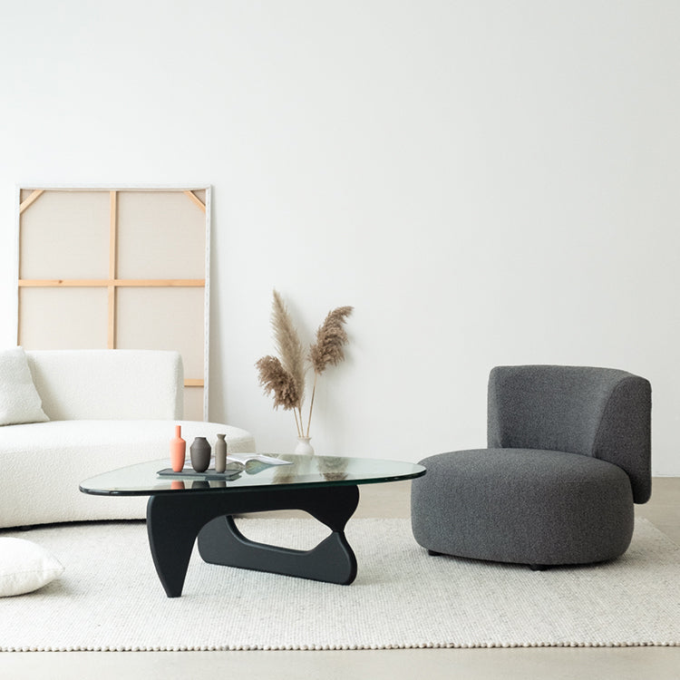 リビングルーム、アパートのための現代の標準的なアームレスソファ湾曲したソファ