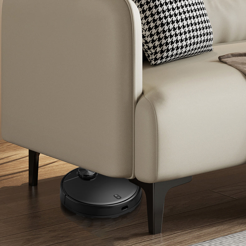 タフテッドスクエアアーム標準モダンセッピーソファオレンジ/ホワイト