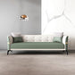 Faux Leather Sofa 27.55" D x 26.37" H Tuxedo  Arm Sofa for Living Room