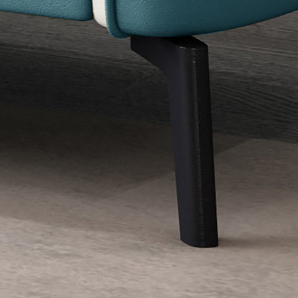 Faux Leather Sofa 27.55" D x 26.37" H Tuxedo  Arm Sofa for Living Room