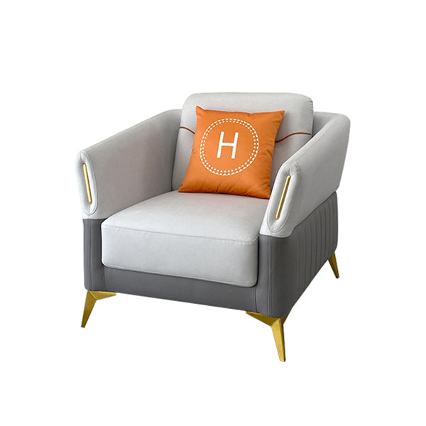 Flared Arm Modern Standard Faux Leather Stain Resistant Settee Couch 38.5"L x 35"W x 35"H Clearhalo 'furn' 'furn_sofas' 'Furniture' 'Living Room Furniture' 'Sofa' 'sofas' 5162859