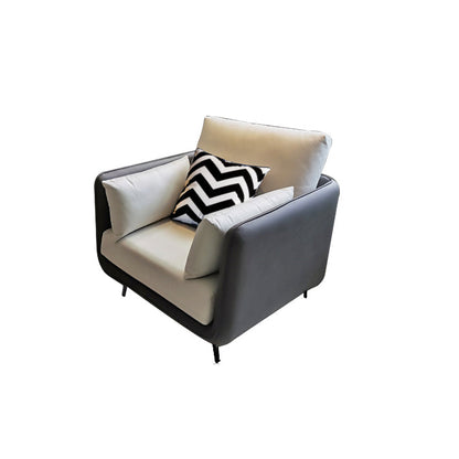 フェイクレザーステイン耐性モダン標準四角いアームセッピーソファ