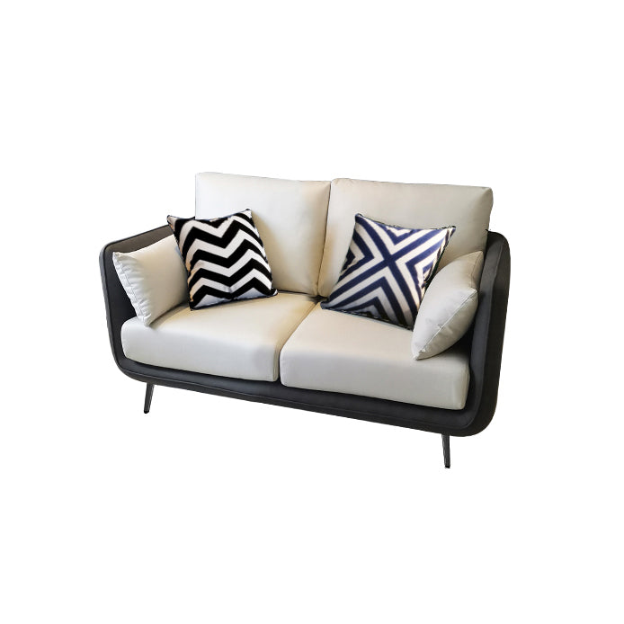 Sofá de brazo cuadrado moderno resistente a las manchas resistentes a la mancha de cuero