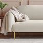 Velvet Tight Back Sofa with Square Arm for Living Room 29.53" High