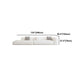 Single Side Armrest Sectional Sponge Cushioned White Uncushioned Backrest Sofa