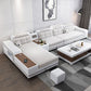 Modern Style Sectional Tufted Back Ramp Armrest White Storage Rack Sofa Clearhalo 'furn' 'furn_sectionals' 'Furniture' 'Living Room Furniture' 'Sectionals' 5163064