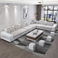 Modern Style Sectional Tufted Back Ramp Armrest White Storage Rack Sofa Clearhalo 'furn' 'furn_sectionals' 'Furniture' 'Living Room Furniture' 'Sectionals' 5163067