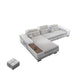 Modern Style Sectional Tufted Back Ramp Armrest White Storage Rack Sofa 106"L x 71"W x 33.5"H Left Clearhalo 'furn' 'furn_sectionals' 'Furniture' 'Living Room Furniture' 'Sectionals' 5163068