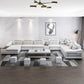 Modern Style Sectional Tufted Back Ramp Armrest White Storage Rack Sofa Clearhalo 'furn' 'furn_sectionals' 'Furniture' 'Living Room Furniture' 'Sectionals' 5163071