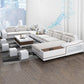Modern Style Sectional Tufted Back Ramp Armrest White Storage Rack Sofa Clearhalo 'furn' 'furn_sectionals' 'Furniture' 'Living Room Furniture' 'Sectionals' 5163074