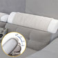 Modern Style Sectional Tufted Back Ramp Armrest White Storage Rack Sofa Clearhalo 'furn' 'furn_sectionals' 'Furniture' 'Living Room Furniture' 'Sectionals' 5163076
