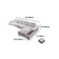 Modern Style Sectional Tufted Back Ramp Armrest White Storage Rack Sofa Clearhalo 'furn' 'furn_sectionals' 'Furniture' 'Living Room Furniture' 'Sectionals' 5163082