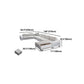 Modern Style Sectional Tufted Back Ramp Armrest White Storage Rack Sofa Clearhalo 'furn' 'furn_sectionals' 'Furniture' 'Living Room Furniture' 'Sectionals' 5163085