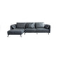 Contemporary Dark Grey Sofa with Bolster Pillows for Living Room 110"L x 69"W x 29.5"H Clearhalo 'furn' 'furn_sectionals' 'Furniture' 'Living Room Furniture' 'Sectionals' 5163100