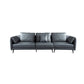 Contemporary Dark Grey Sofa with Bolster Pillows for Living Room 110"L x 37.5"W x 29.5"H Clearhalo 'furn' 'furn_sectionals' 'Furniture' 'Living Room Furniture' 'Sectionals' 5163103