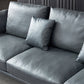 Contemporary Dark Grey Sofa with Bolster Pillows for Living Room Clearhalo 'furn' 'furn_sectionals' 'Furniture' 'Living Room Furniture' 'Sectionals' 5163108