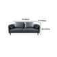 Contemporary Dark Grey Sofa with Bolster Pillows for Living Room Clearhalo 'furn' 'furn_sectionals' 'Furniture' 'Living Room Furniture' 'Sectionals' 5163116