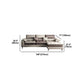 Brown Pillow Top Arm Sofa & Chaise Sewn Pillow Back Sofa - 35.43" H Clearhalo 'furn' 'furn_sectionals' 'Furniture' 'Living Room Furniture' 'Sectionals' 5163132