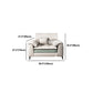 Brown Pillow Top Arm Sofa & Chaise Sewn Pillow Back Sofa - 35.43" H Clearhalo 'furn' 'furn_sectionals' 'Furniture' 'Living Room Furniture' 'Sectionals' 5163134