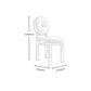 Nordic Tight Back Armless Chair Wool Accent Chair with Basic Four Legs