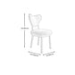 Nordic Tight Back Armless Chair Wool Accent Chair with Basic Four Legs