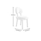 Nordic Tight Back Armless Chair Wool Accent Chair with Basic Four Legs