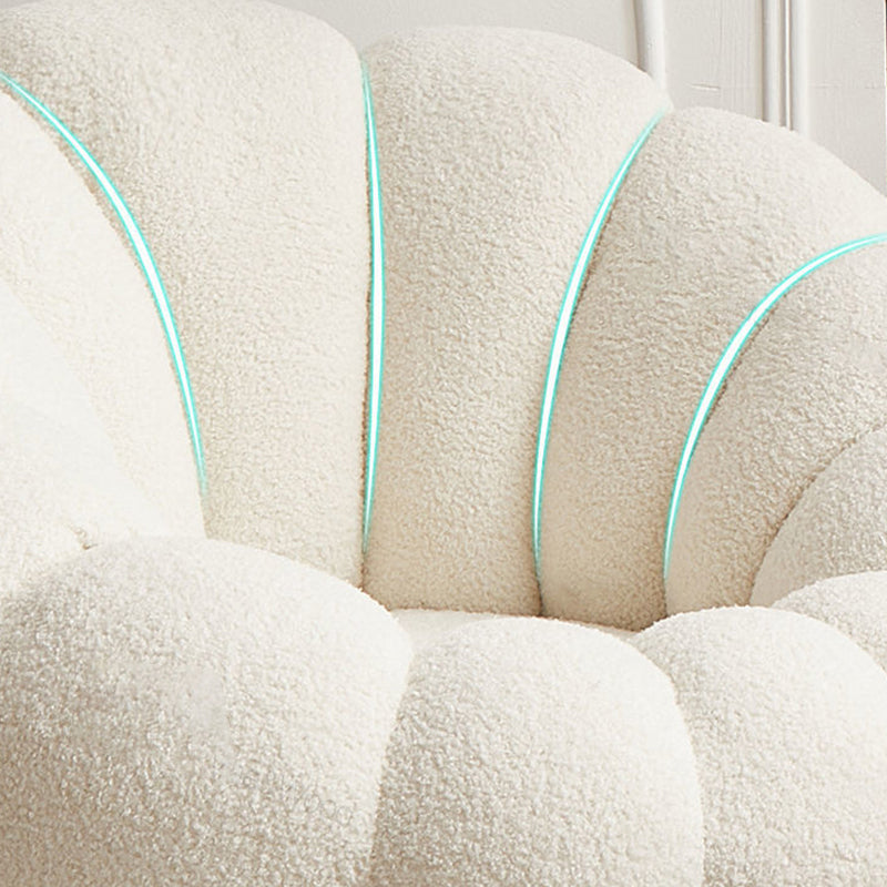 Modern Velvet / Wool Blend Accent Chair, 100 Wide Fixed Back Chair and Ottoman Clearhalo 'Accent Chairs' 'accent_chairs' 'Chairs & Seating' 'furn' 'furn_accent_chairs' 'Furniture' 'Living Room Furniture' 5163258