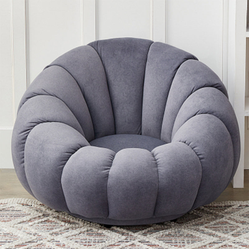 Modern Velvet / Wool Blend Accent Chair, 100 Wide Fixed Back Chair and Ottoman Grey Without Ottoman Clearhalo 'Accent Chairs' 'accent_chairs' 'Chairs & Seating' 'furn' 'furn_accent_chairs' 'Furniture' 'Living Room Furniture' 5163260