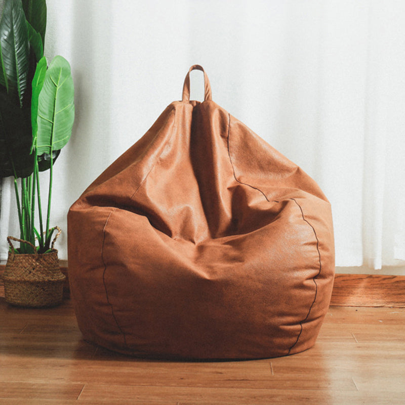 Casual accentstoel faux lederen waterdichte lounge bank stoel in beige/ brwon/ grijs/ rood