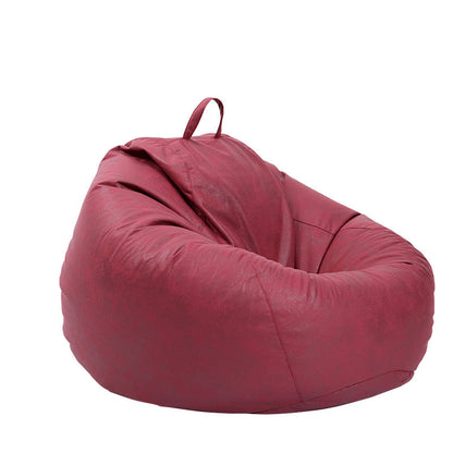 Casual accentstoel faux lederen waterdichte lounge bank stoel in beige/ brwon/ grijs/ rood