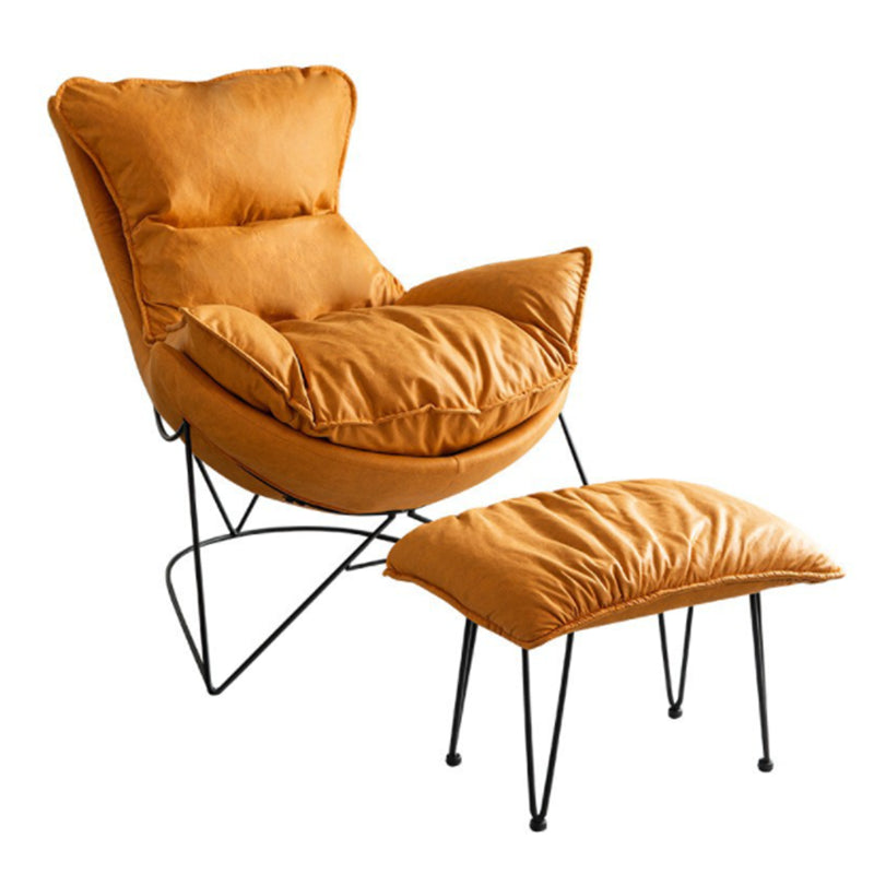 Chaise de chaise de couleur unie avec un oreiller cousu en arrière pour le salon