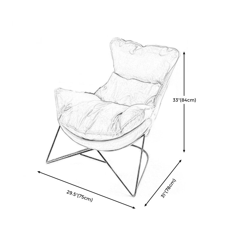 Chaise de chaise de couleur unie avec un oreiller cousu en arrière pour le salon