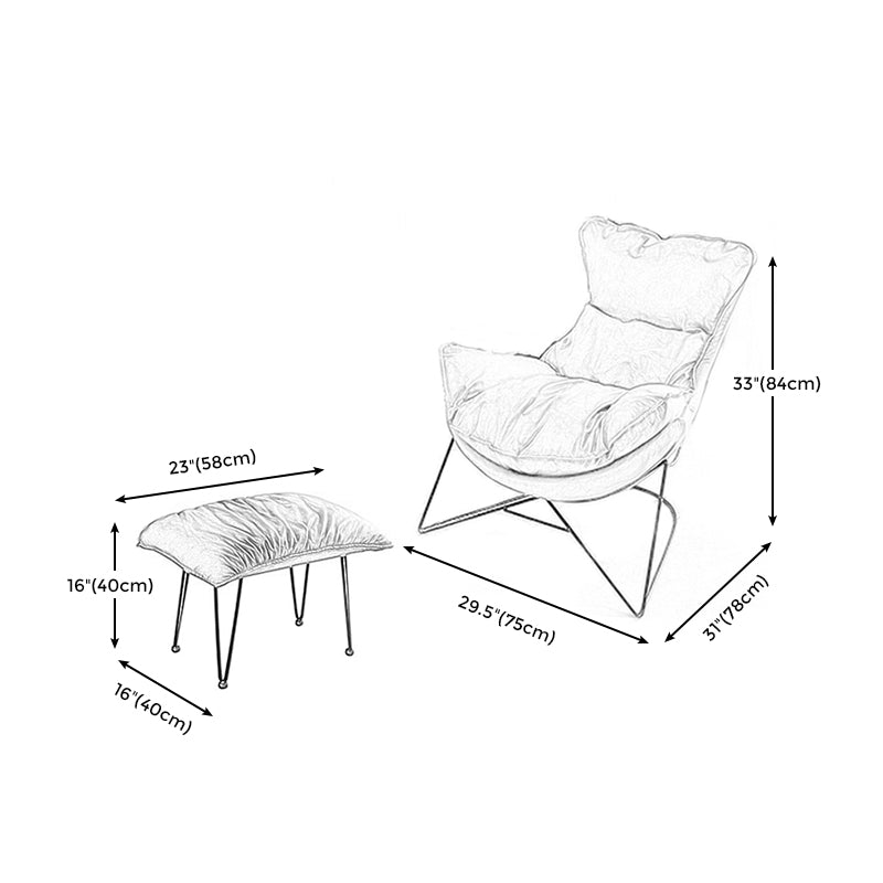 Chaise de chaise de couleur unie avec un oreiller cousu en arrière pour le salon