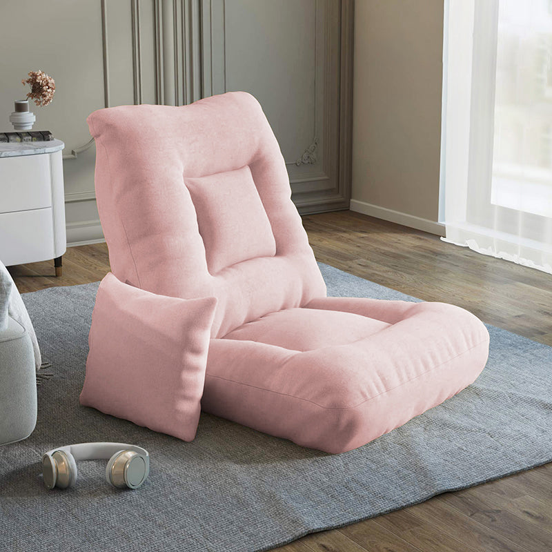 Chaise sans bras convertible avec chaise de couleur unie-oreiller pour salon / chambre à coucher