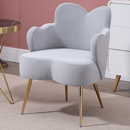 Chaise accentuale de velours décontracté chaise accent en cuir en orange / rose / vert / gris