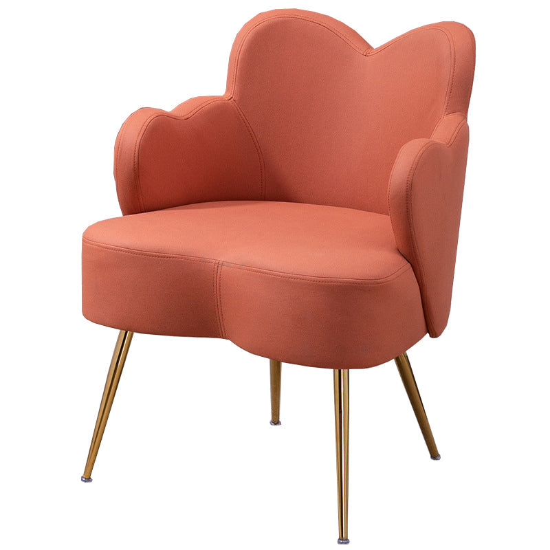 Chaise accentuale de velours décontracté chaise accent en cuir en orange / rose / vert / gris