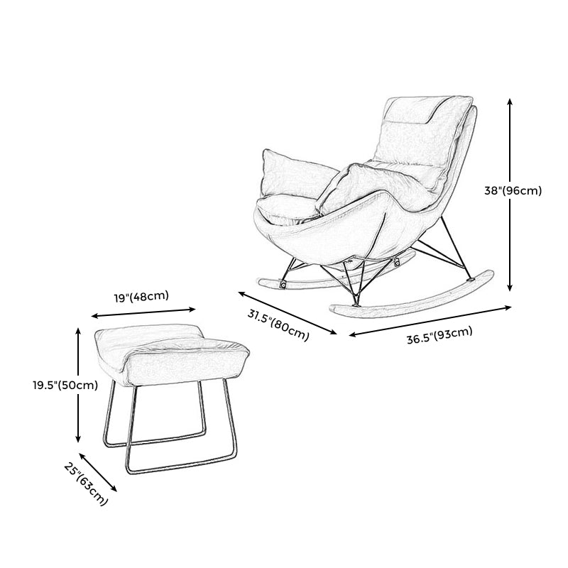 Chaise d'accentuation à bascule décontractée, canapé de loisirs pour balcon et salon