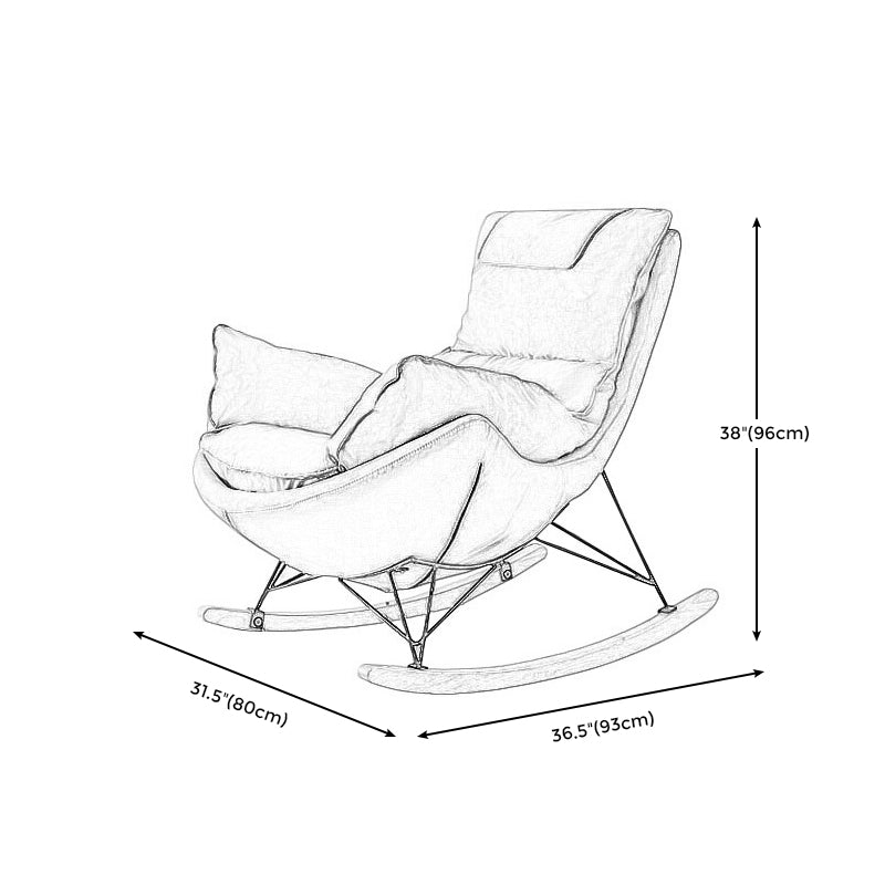 Chaise d'accentuation à bascule décontractée, canapé de loisirs pour balcon et salon