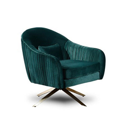 Velvet Arm Chaid 29.52 "L x 32.67" W x 33,46 "h Poufreau accent pivotant