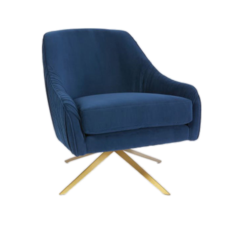 Velvet Arm Chaid 29.52 "L x 32.67" W x 33,46 "h Poufreau accent pivotant