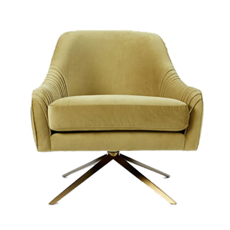 Velvet Arm Chaid 29.52 "L x 32.67" W x 33,46 "h Poufreau accent pivotant