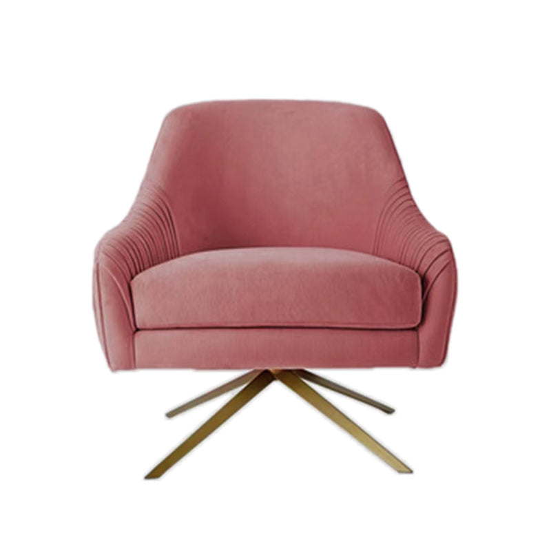 Velvet Arm Chaid 29.52 "L x 32.67" W x 33,46 "h Poufreau accent pivotant